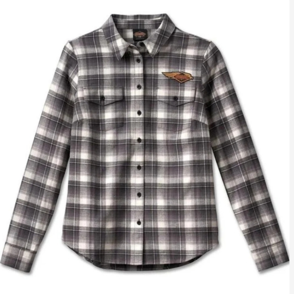 NWT HARLEY-DAVIDSON WOMEN'S 120TH ANNIVERSARY RETRO FLANNEL SHIRT